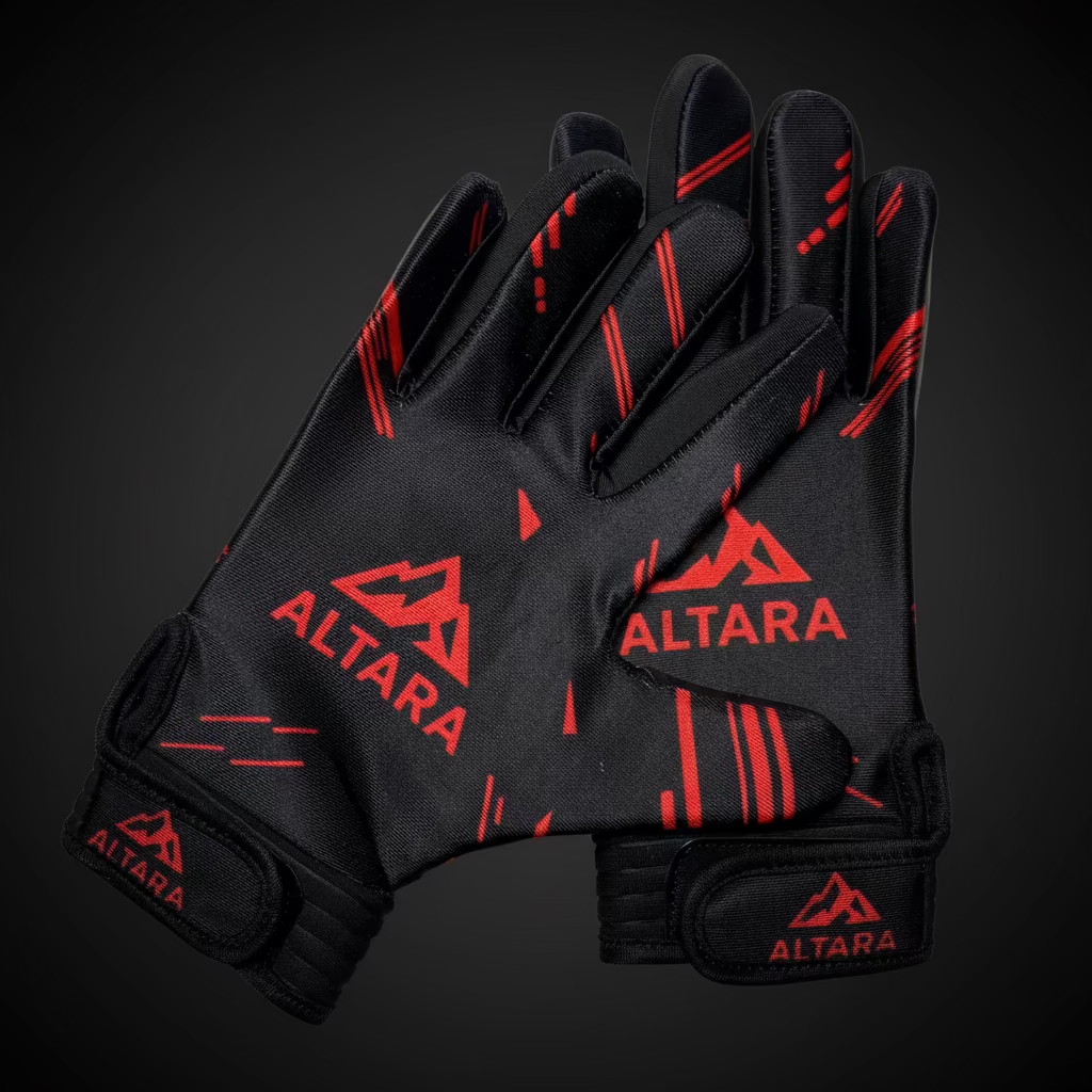 Black & Red Gaelic Gloves
